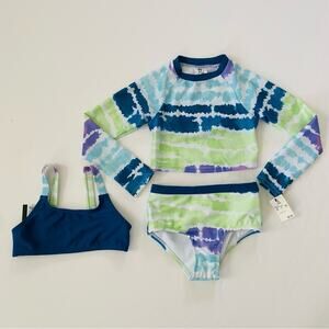 Art Class | Tie Dye Rashguard 3 Piece Swimsuit NWT XS
